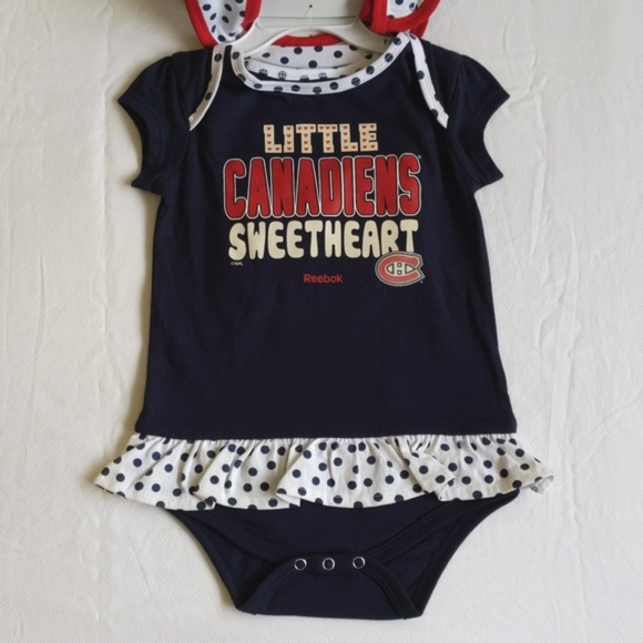 NEW reebok 3 piece creeper set NHL montreal canadiens 24 months baby girl - Picture 5 of 9